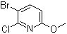 structure of CAS# 777931-67-6, 3-Bromo-2-chloro-6-methoxypyridine