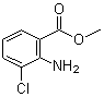 structure of CAS# 77820-58-7, Methyl 2-amino-3-chlorobenzoate;2-Amino-3-chlorobenzoic acid methyl ester