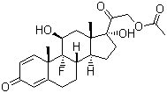 9-Fluoro-11,17,21-trihydroxypregna-1,4-diene-3,20-dione 21-acetate molecular structure (CAS 7793-38-6)