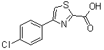 结构式 CAS# 779320-20-6, 4-(4-氯苯基)-2-噻唑羧酸