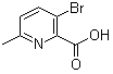 3-Bromo-6-methyl-2-pyridinecarboxylic acid molecular structure (CAS 779344-30-8)