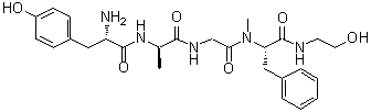 结构式 CAS# 78123-71-4, L-酪氨酰-D-丙氨酰甘氨酰-N-(2-羟基乙基)-Nalpha-甲基-L-苯丙氨酰胺