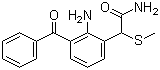 结构式 CAS# 78281-61-5, 2-氨基-3-苯甲酰基-alpha-(甲硫基)苯乙酰胺