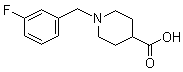 结构式 CAS# 783298-62-4, 1-[(3-氟苯基)甲基]-4-哌啶甲酸