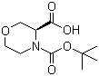 结构式 CAS# 783350-37-8, (3S)-3,4-吗啉二羧酸 4-叔丁酯
