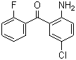 2-氨基-5-氯-2'-氟二苯甲酮分子结构 (CAS 784-38-3)