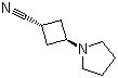 trans-3-(1-Pyrrolidinyl)cyclobutanecarbonitrile molecular structure (CAS 78403-00-6)