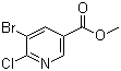 5-溴-6-氯烟酸甲酯分子结构 (CAS 78686-77-8)