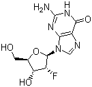 structure of CAS# 78842-13-4, 2'-Deoxy-2'-fluoroguanosine;2'-FdG