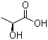 structure of CAS# 79-33-4, L(+)-Lactic acid;(S)-(+)-2-Hydroxypropanoic acid; Sarcolactic acid