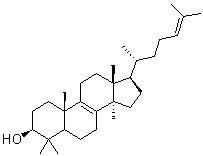 (3beta)-Lanosta-8,24-dien-3-ol molecular structure (CAS 79-63-0)