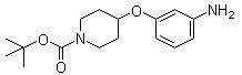 结构式 CAS# 790667-68-4, 4-(3-氨基苯氧基)哌啶-1-羧酸叔丁酯