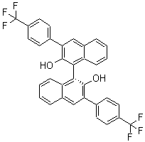 结构式 CAS# 791616-58-5, (1R)-3,3'-二[4-(三氟甲基)苯基][1,1'-联萘]-2,2'-二醇