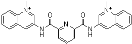 3,3'-[2,6-Pyridinediylbis(carbonylimino)]bis[1-methylquinolinium] molecular structure (CAS 794458-56-3)