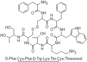 Octreotide molecular structure (CAS 79517-01-4)
