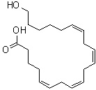 structure of CAS# 79551-86-3, 20-Hydroxyeicosa-5Z,8Z,11Z,14Z-tetraenoic acid;omega-Hydroxyarachidonic acid