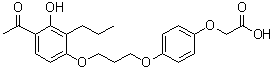 [4-[3-(4-Acetyl-3-hydroxy-2-propylphenoxy)propoxy]phenoxy]acetic acid molecular structure (CAS 79558-09-1)