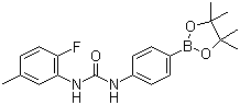 结构式 CAS# 796967-18-5, N-(2-氟-5-甲基苯基)-N'-[4-(4,4,5,5-四甲基-1,3,2-二氧杂硼烷-2-基)苯基]脲