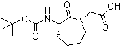 (S)-3-[[(tert-Butoxy)carbonyl]amino]hexahydro-2-oxo-1H-azepine-1-acetic acid molecular structure (CAS 79839-29-5)