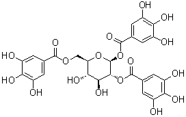 1,2,6-Tri-O-galloyl-beta-D-glucopyranose molecular structure (CAS 79886-49-0)