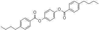 1,4-亚苯基双(4-丁基苯甲酸)酯分子结构 (CAS 79892-74-3)