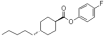 trans-4-Pentylcyclohexanecarboxylic acid 4-fluorophenyl ester molecular structure (CAS 79912-83-7)