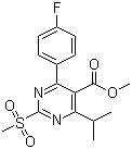 structure of CAS# 799842-06-1, Methyl 4-(4-fluorophenyl)-6-isopropyl-2-(methylsulfonyl)pyrimidine-5-carboxylate