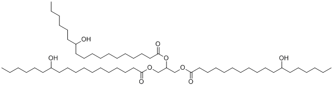 structure of CAS# 8001-78-3, Hydrogenated castor oil;Kolliwax HCO; Ligalub 9GE-H; Lovely Wax 101; Lubliwax; Lubriwax 101; Lubry Wax 103; Luvotix HT; MPA 1075; MT ST; Namlon T 206; Opalwax; Peretex CO 36; Protegin W; Protegin WX; Radia 3200; Ricanolein; Ricigel; Ricinocerol; Rilanit Special; SN 4040; SR 309; SiberFlow C 85; Synthawax; T 20SF; Tagat R 60; Thixcin; Thixcin E; Thixin; Thixomen; Tixcin E; WNN 1