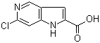 结构式 CAS# 800401-54-1, 6-氯-1H-吡咯并[3,2-c]吡啶-2-甲酸
