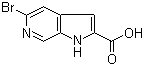 结构式 CAS# 800401-71-2, 5-溴-1H-吡咯并[2,3-c]吡啶-2-羧酸