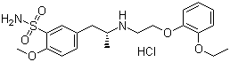 structure of CAS# 80223-99-0, Tamsulosin hydrochloride;(-)-(R)-5-[2-[2-(2-Ethoxyphenoxy)ethylamino]propyl]-2-methoxybenzenesulfonamide hydrochloride