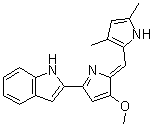 structure of CAS# 803712-67-6, Obatoclax;2-[2-[(3,5-Dimethyl-1H-pyrrol-2-yl)methylene]-3-methoxy-2H-pyrrol-5-yl]-1H-indole; GX 015-070; GX 15-070