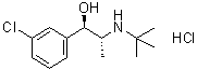 (alphaR)-rel-3-Chloro-alpha-[(1R)-1-[(1,1-dimethylethyl)amino]ethyl]benzenemethanol hydrochloride molecular structure (CAS 80478-42-8)