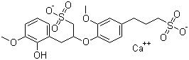 Calcium lignosulfonate molecular structure (CAS 8061-52-7)