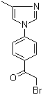 结构式 CAS# 810662-38-5, 2-溴-1-[4-(4-甲基-1H-咪唑-1-基)苯基]乙酮