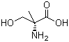 结构式 CAS# 81132-44-7, 2-甲基-D-丝氨酸; (R)-2-氨基-2-甲基-3-羟基丙酸
