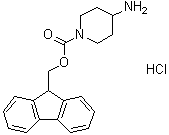 结构式 CAS# 811841-89-1, 4-氨基-1-哌啶羧酸芴甲基酯单盐酸盐