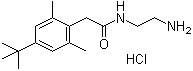 N-(2-Aminoethyl)-4-(1,1-dimethylethyl)-2,6-dimethylbenzeneacetamide monohydrochloride molecular structure (CAS 81201-80-1)