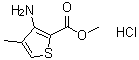 structure of CAS# 81321-14-4, Methyl 3-amino-4-methyl-2-thiophenecarboxylate hydrochloride