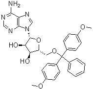 结构式 CAS# 81352-25-2, 5'-O-(4,4'-二甲氧基三苯甲基)腺苷