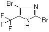 结构式 CAS# 81654-02-6, 2,4-二溴-5-(三氟甲基)-1H-咪唑