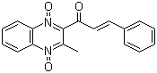 结构式 CAS# 81810-66-4, 喹烯酮; 3-甲基-2-肉桂酰基喹喔啉-1,4-二氧化物