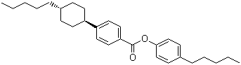 结构式 CAS# 81929-44-4, 4-反式-(4-戊基环己基)苯甲酸对戊基苯酚酯