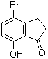 4-Bromo-2,3-dihydro-7-hydroxy-1H-inden-1-one molecular structure (CAS 81945-13-3)