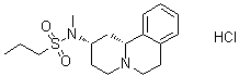trans-N-(1,3,4,6,7,11b-Hexahydro-2H-benzo[a]quinolizin-2-yl)-N-methyl-1-propanesulfonamide monohydrochloride molecular structure (CAS 82059-29-8)