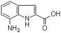 结构式 CAS# 820999-73-3, 7-氨基-1H-吲哚-2-羧酸