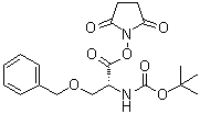 [(1R)-2-[(2,5-Dioxo-1-pyrrolidinyl)oxy]-2-oxo-1-[(phenylmethoxy)methyl]ethyl]carbamic acid 1,1-dimethylethyl ester molecular structure (CAS 82155-85-9)