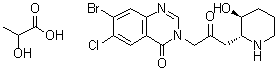Halofuginone lactate molecular structure (CAS 82186-71-8)