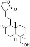 structure of CAS# 82209-74-3, Andrograpanin;3-[2-[(1R,4aS,5R,8aS)-Decahydro-5-(hydroxymethyl)-5,8a-dimethyl-2-methylene-1-naphthalenyl]ethyl]-2(5H)-furanone