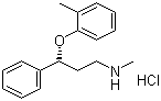 结构式 CAS# 82248-59-7, 盐酸托莫西汀; 盐酸阿托莫西汀; (R)-N-甲基-3-(2-甲基苯氧基)-3-苯丙基胺盐酸盐